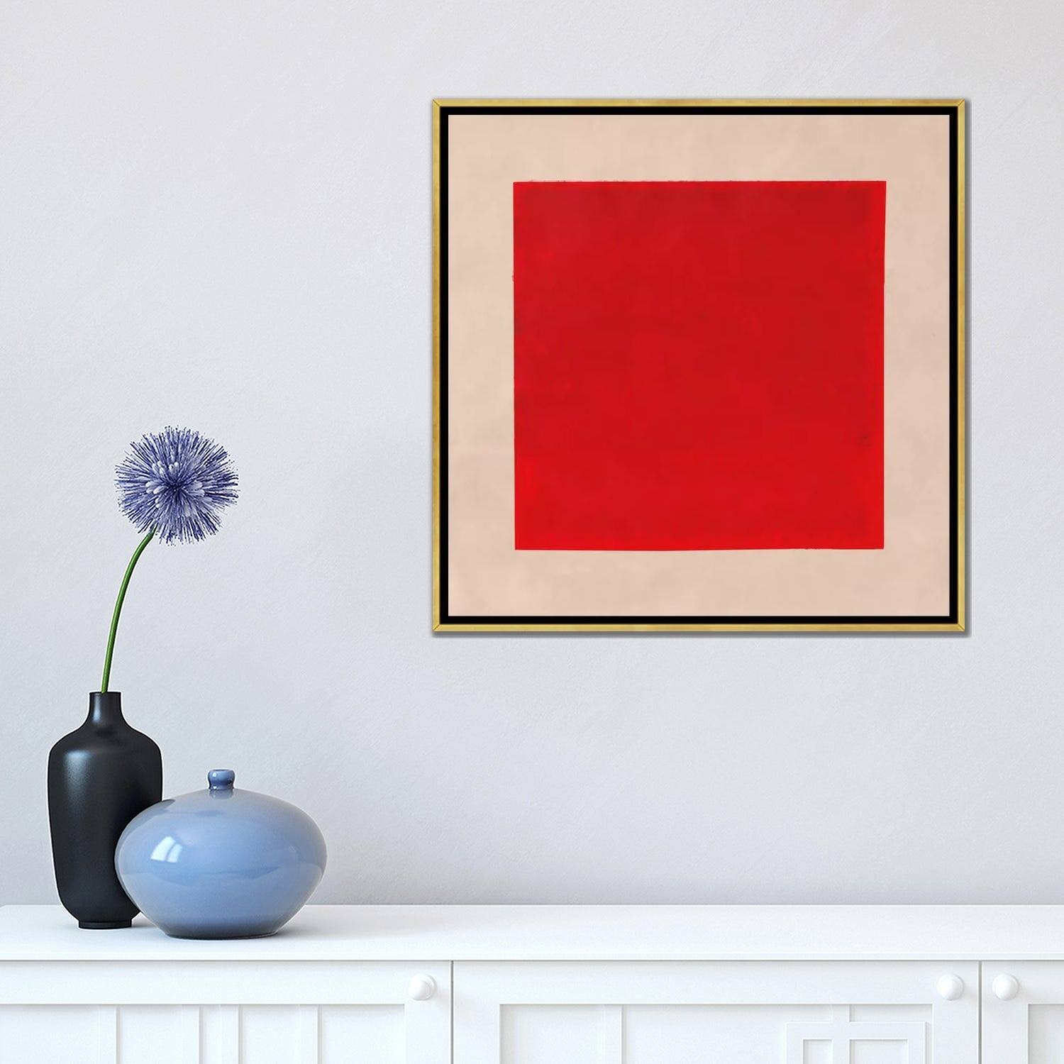 iCanvas "Modern Art Red Square Complete (After Albers)" by